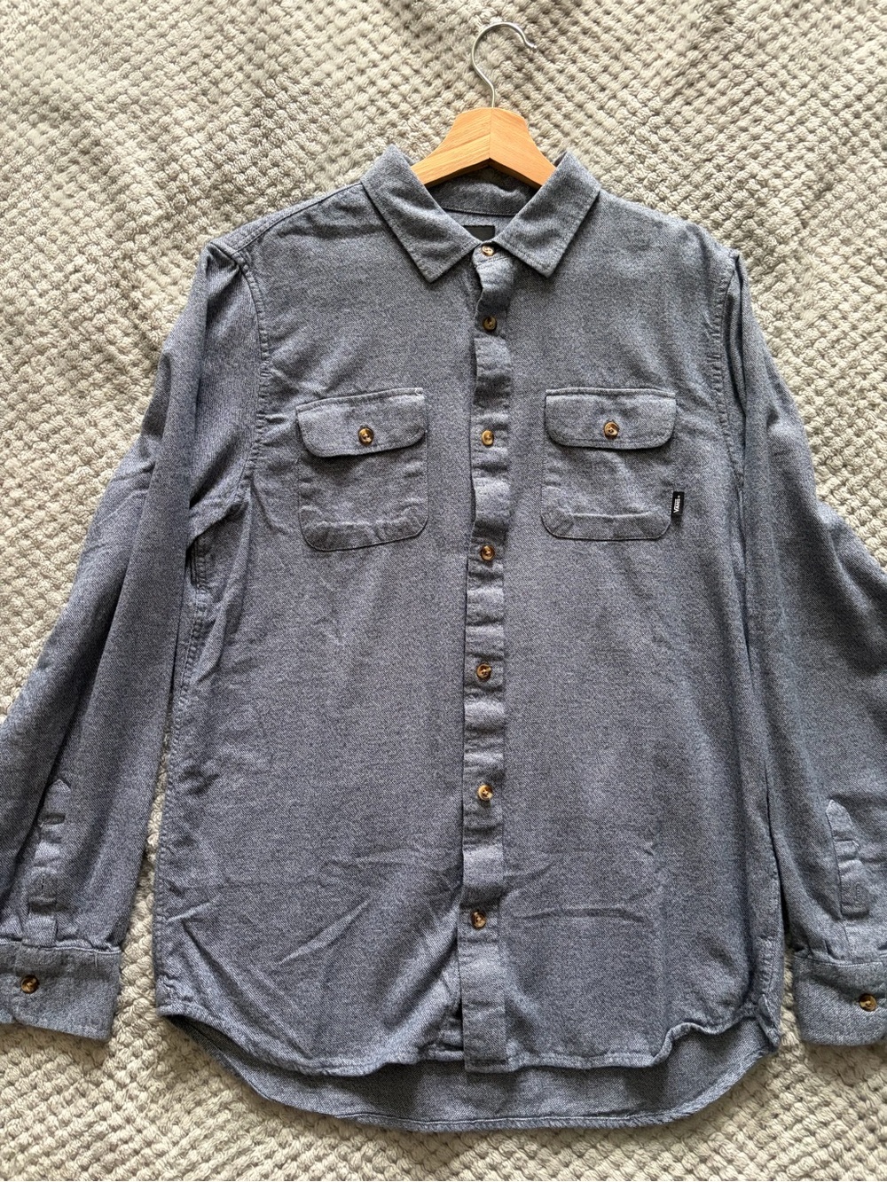 Vans Gray Long-Sleeve Button-Up Shirt - Casual